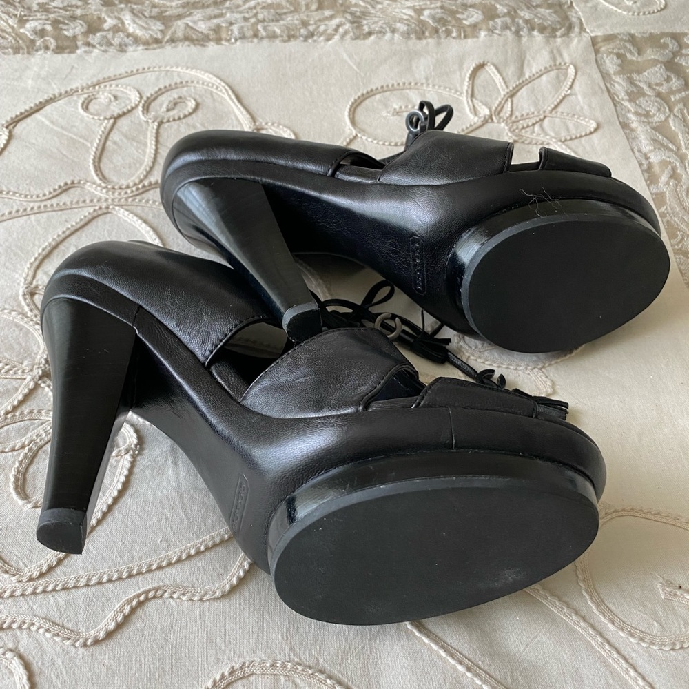 Coach Black Leather Platform Pump - Picture 8 of 8